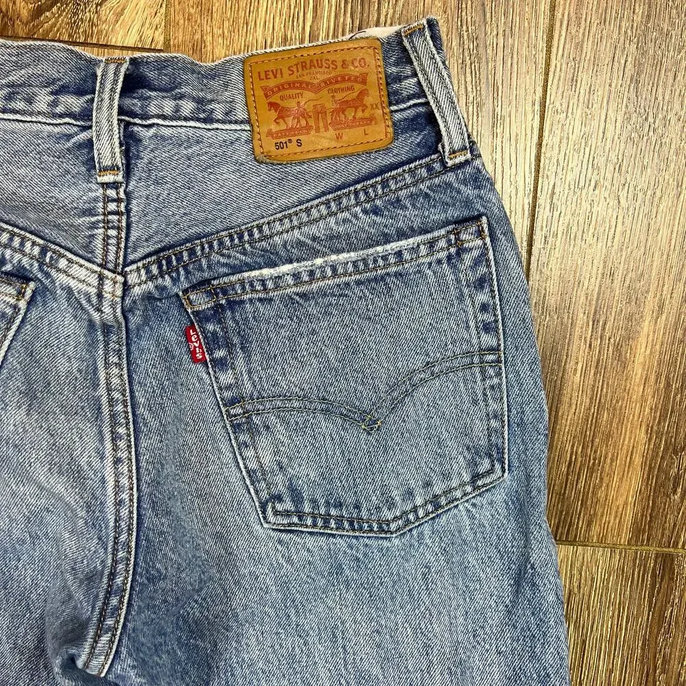 Levi's 501s Skinny white oak cone denim Jeans Selvedge